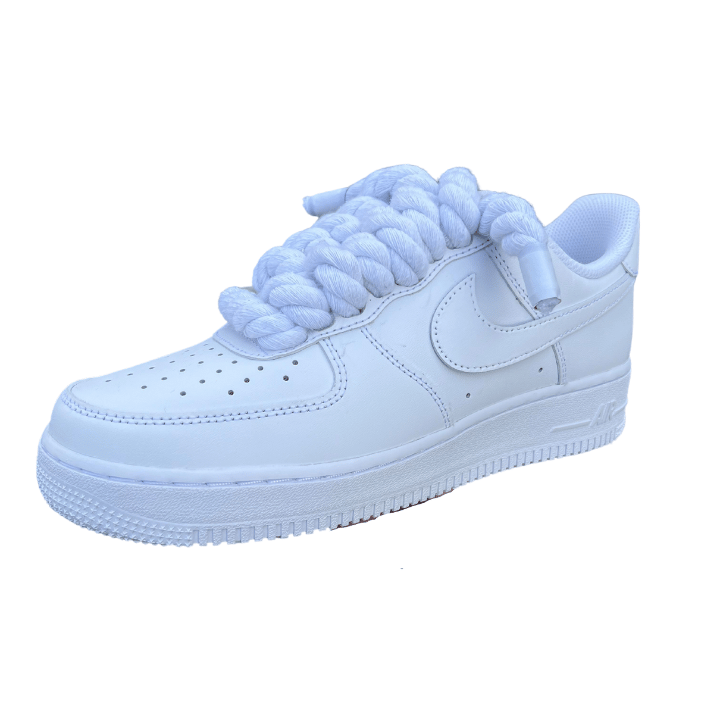Custom AF1 'Big Laces Weiß'