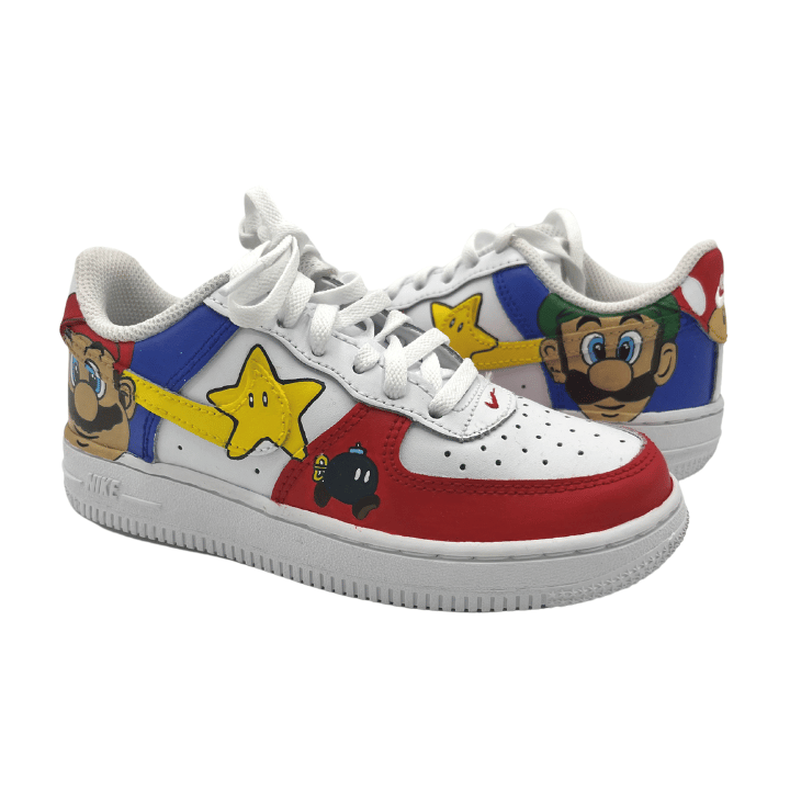 Custom AF1 Kids 'Mario'