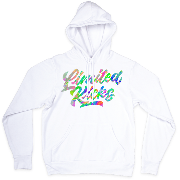Hoodie Weiß Holo Schriftzug