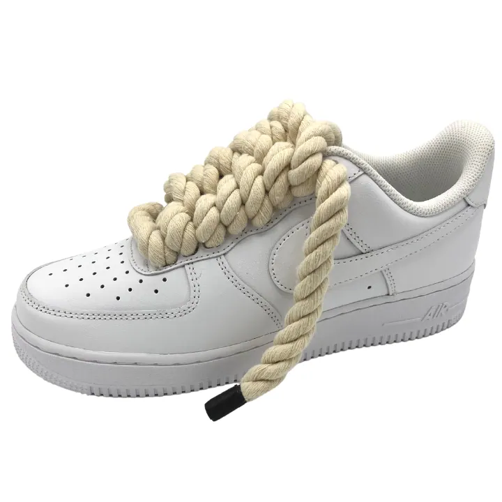 Custom AF1 'Big Laces Beige'